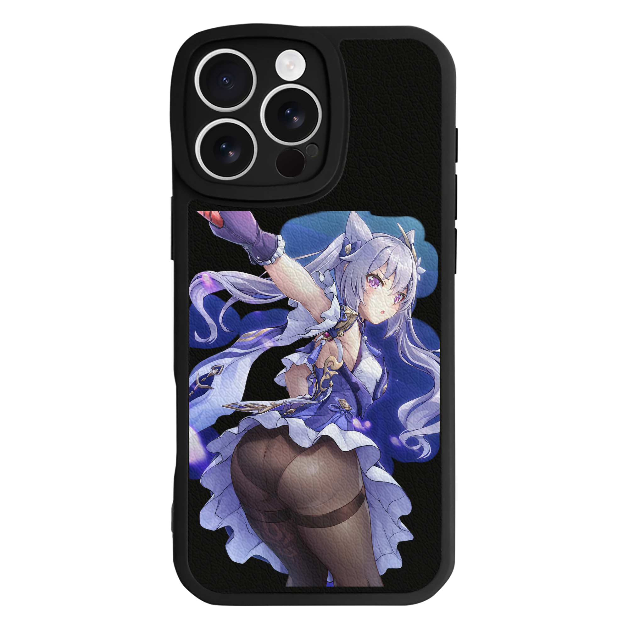 げんし神 刻晴 こくせい genshin Kokusei 【iPhone 16シリーズ対応】シリコンスマホケース（レザー調） 材質：シリコン